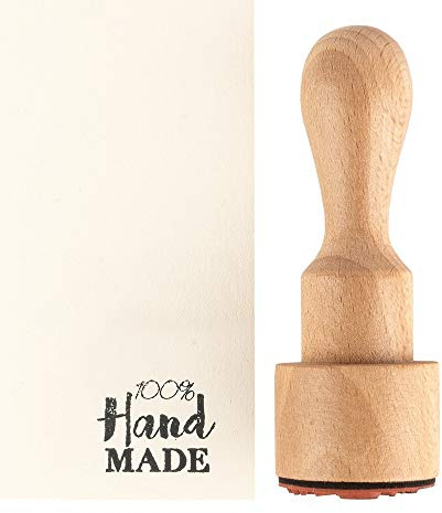 Ideen mit Herz sello de madera, Ø 3 cm de diámetro, 8,5 cm de altura, handmade