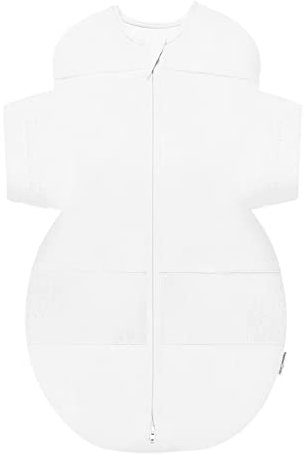 happiest baby SNOO Schlafsack – 100% Bio-Baumwolle Baby Wickeldecke – von Ärzten entworfen fördert gesunde Hüftentwicklung (Elfenbein, L)