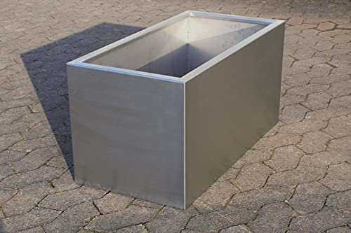 STM-Fulda Blumenkübel Pflanzkübel Pflanzgefäße Pflanztrog Edelstahl gebürstet 50 x 50 x 50 cm