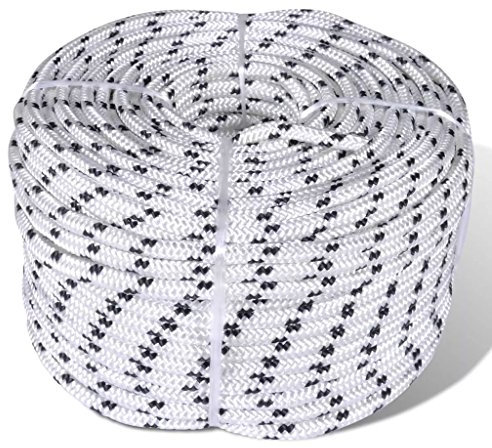 Gecheer Geflochtenes Tauwerk Flechtleine Bootsleine Festmacher Reepschnur Polyester 14 mm x 50 m