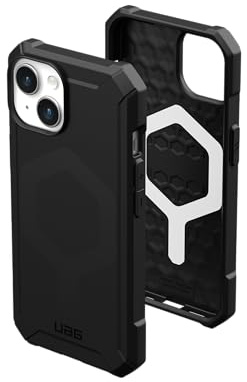 URBAN ARMOR GEAR UAG Case Compatible with iPhone 15 Case 6.1 Essential Armor Black Built-in Magnet Compatible with MagSafe Charging Rugged Military Grade Dropproof Protective Cover