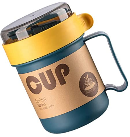 1 taza de sopa, taza de desayuno, taza de leche para llevar, taza de sopa, tazón de sopa para microondas con tapa, tazas de sopa con tapas, recipientes para microondas, caja de almuerzo, taza de