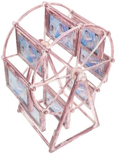 Happyyami Cornice Rotante Forma Di Ruota Panoramica Per Foto Di Famiglia Decorazione Da Tavolo Adatta Compleanni e Matrimoni Spazio Ampio Per Diverse Immagini Facile Da Pulire e Manutenere