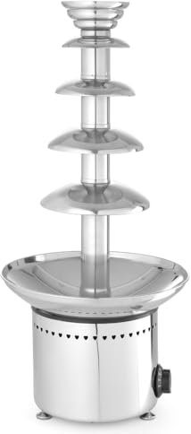 MBH - Fontana di cioccolato professionale a 5 livelli. Fontana Fonduta di Cioccolato in Acciaio Inox Didable per Alberghi