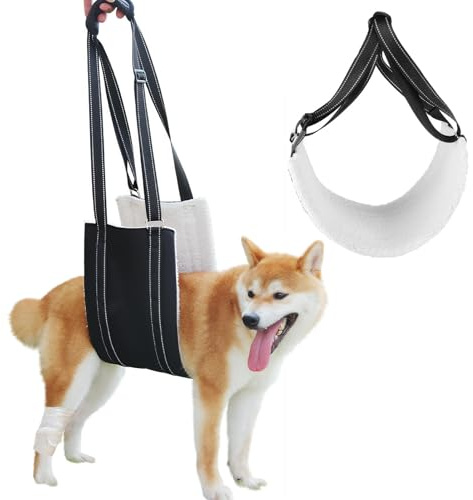 Medium Dog Adjustable Lifting Harness for Back Leg,Mobility Aids Support Sling for Senior Injured Disabled Dogs Pets Lift Harness Rehabilitation Assist After ACL Surgery Weak Rear Legs