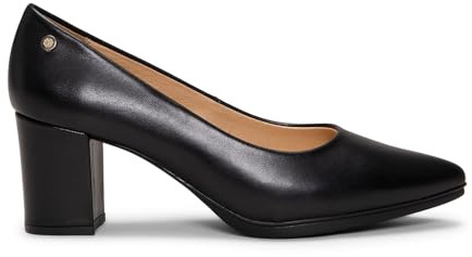 Escarpins en Cuir à Talon Moyen Noir, EU 40