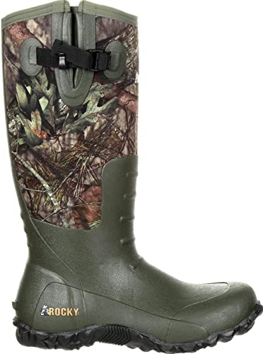 ROCKY Core Rubber Waterproof Outdoor Boot, Mossy Oak Break Up Country, Size 10(M)