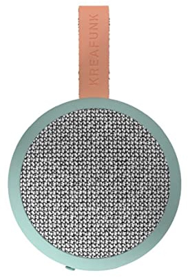 KREAFUNK aGO II Fabric, tragbarer Bluetooth 5.1 – Lautsprecher, True Wireless Stereo, bis zu 10 Stunden Wiedergabezeit, Dusty Green