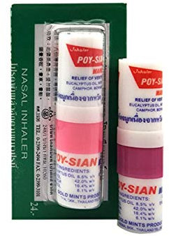 5 pcs Inhalador Nasal de Menta de Tailandia Cura Nariz Cerrada Rinitis Aspirador Nasal Refuerzo