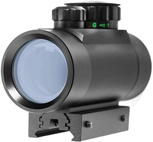 Mirino olografico a punto rosso 1x40, fucile a mirino Green Red Point, pistola ad aria compressa da 11 mm montata su ringhiere Colimador Scope, telescopio per fucile da caccia (nero) 2021 The New