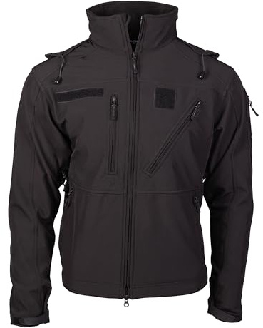 Mil-Tec Veste Softshell SCU 14 Noir, Noir, XL