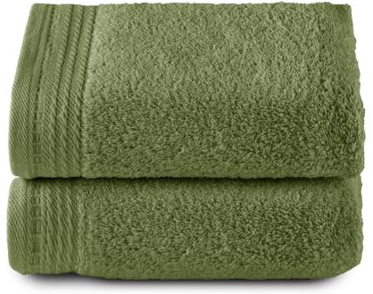 Top Towel - Premium - Große Badetücher - Badetücher - 2 Handtücher - 50 x 100 cm - 100% Baumwolle - 600 Gramm - Blatt