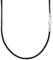 VANSZA Lederkette Echtes Leder Halskette Edelstahl Verschluss 1.5/2/3mm breit Damen Herren Kette für Anhänger charm 45-55cm wählbar DIY Lederschnur (50cm, Schwarz-3mm)