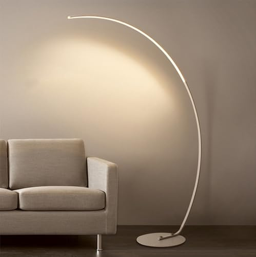 Genérico Arco Lámpara De Pie Regulable Moderno Lámpara De Pie Vertical para Exterior Interior Lámpara De Pie Curva con Control Remoto Accesorios De Iluminación para El Hogar,B