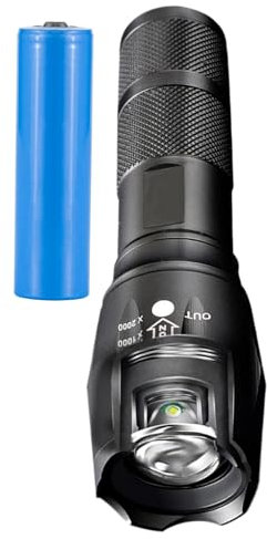 Torcia abbagliante | Piccola torcia a LED da campeggio zoomabile – Luce flash regolabile, impermeabile, 5 modalità, alta luminosità, super luminosa, per uso domestico all'aperto