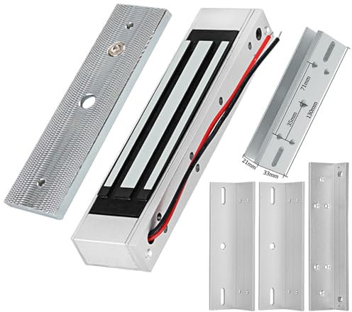 Cerradura magnética electrónica, Cerradura magnética eléctrica for exteriores, cerradura de puerta impermeable de 180KG/380lbs, CC de 12V, a prueba de fallos, puerta de vidrio, cerradura de puerta de