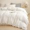 Nayoroom Musselin Bettwäsche 135x200 Baumwolle Weiß Angenehme Aesthetic Bettwäsche-Sets 2teilig Weiss Modern Einfarbig 100% Baumwoll Mädchen Bettbezug mit Reißverschluss und 1 Kissenbezug 80x80