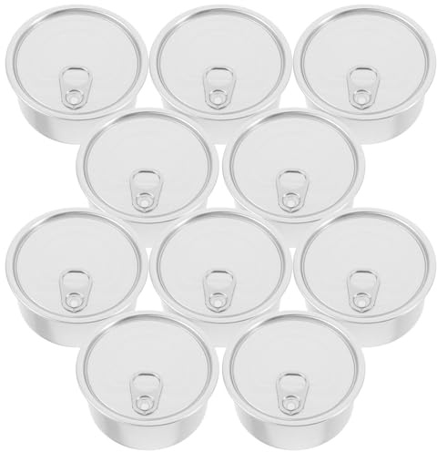 DONFAMDS 10 Piezas Unidades Latas de Aluminio con Tapa Fácil de Abrir Envases Herméticos Reutilizables para Café Té y Aperitivos Recipientes Portátiles para Conservar Alimentos Frescos