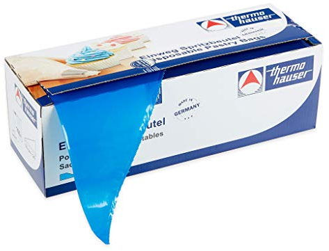 thermohauser Einweg-Spritzbeutel (Kunststoff PE), Maximum Grip blau, 100 Stück, 53,0x27,5x0,0075 cm