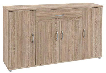 AVANTI TRENDSTORE - Lilo - Comò e mobili con ante, in stile moderno in legno laminato, disponibile in 2 diversi colori e diverse misure (118x70x30 cm, Marrone)