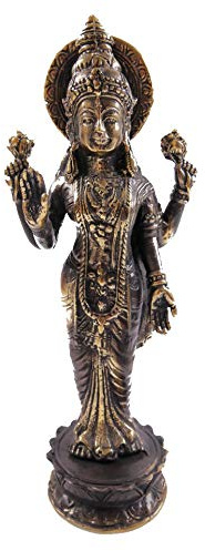 Figura Dewi Laksmi de Bronce 22 cm Artesanía asiática.