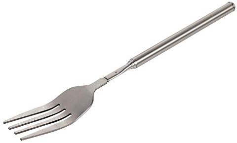 Forcella telescopica, Forchetta allungabile in Acciaio Inox, Forchetta Manico Lungo da Dessert alla Frutta, Non tossico, Anti ruggine, Non batteri, per Barbecue, Cena, ECC.