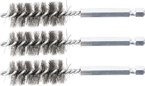 BGS 3078-17-S | Stahlbürste | 3-tlg. | 17 mm | Antrieb Außensechskant 6,3 mm (1/4) | Loch-Drahtbürsten | für BGS 3078