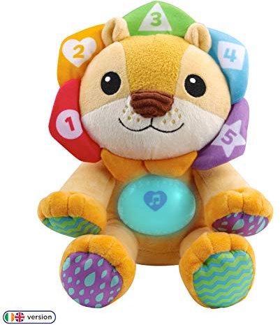 LeapFrog Lullaby Lights Lion, Baby Night Light Projector, Baby Born Plush Toy, Soft Cuddly Toy with Lights and Music, Soothing Baby Musical Toy for Boys and Girls Aged 6 Months+, English Version