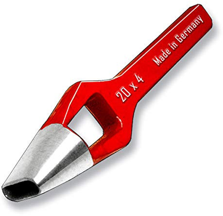 Henkellocheisen 20 x 4 mm Langlocheisen oval Locheisen geschmiedet