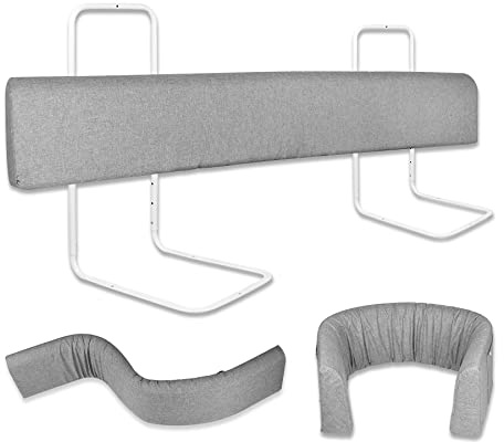 Froadp 100 cm, set di protezione per i bordi del letto per bambini, regolabile in altezza, protezione antiscivolo, per letto con chiusura lampo, deformabile, morbida, ringhiera di sicurezza per
