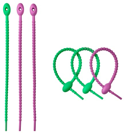 LURCH 70243 Universal-Verschlussband/Rouladenhalter 6er Set Silikon, Peppermint Grape