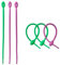 LURCH 70243 Universal-Verschlussband/Rouladenhalter 6er Set Silikon, Peppermint Grape