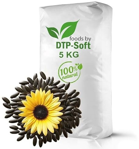 de graines de Tournesol Noires pour Oiseaux, Nourriture pour Oiseaux Toute (5KG)