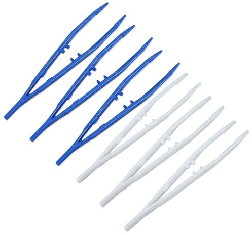 XNHIU 6 Stück Reptilien-Futterpinzette, rutschfeste Pinzette, Kunststoff, Reptilien-Futterzange, Amphibien, Fütterungswerkzeug für Schlangen, Eidechsen, Schildkröten, Gecko