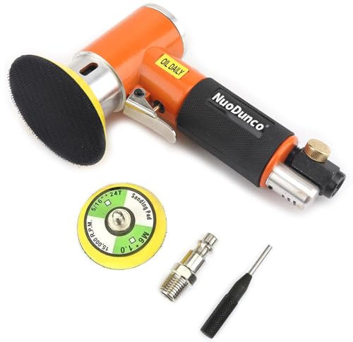 NuoDunco - Lijadora de aire comprimido (50 mm/75 mm, lijadora Orbital Air Sander 2 / 3 pequeña lijadora neumática orbital