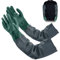 mizikuu Gants d'étang Longues en caoutchouc, 70cm Gants de Travail Étanche Gants de Nettoyage D'étang Allonger Gants de Ménage Pour Industrie chimique Agriculture Pêche Construction