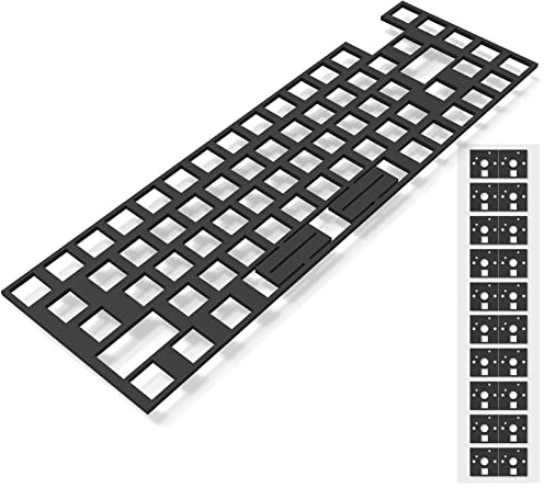 RunJRX Poron Keyboard PCB Foam 64 Left Layout, Poron Switch Pads 120Pcs y amortiguadores de Sonido de Teclado para Teclado Personalizado