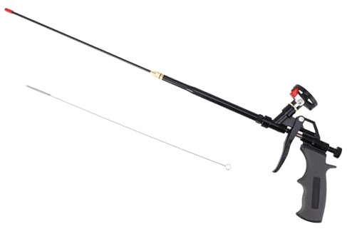 DAFEIKE Spray Foam Insulation Gun Extended Spray Foam Gun Teflon Foam Dispensing Gun Expanding Pu Foam Gun for Insulating and Caulking pistola de Foam, Gray