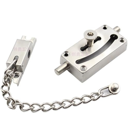 Lucchetto a catena for porta,Lucchetto a catena for porta, Alta sicurezza, Catenaccio/Chiusura/Lucchetto for porta anti-ladro in acciaio inossidabile, Fibbia a catena da 18 cm, Protezione generale del