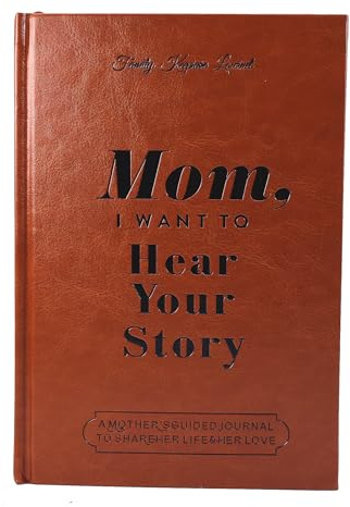 DXZZM Mom, I Want To Hear Your Story, A Mother's Guided To Share Her Life & Her Love, Tell Me Your Life Story, Inbunden läderomslag, meningsfullt minne till mamma bra gåva (brun)
