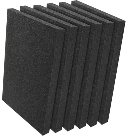 RANJIMA Skumplatta, 6 stycken, 40 x 30 x 4 cm, verktygslådor, skum, polyetenskum, skumgummiinsats, verktyg, kameraväska, verktygslåda, skumgummimatta