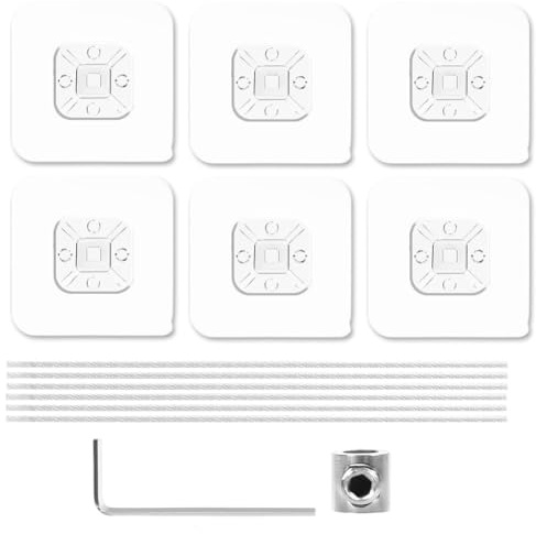 Wodsty Cinghie di sicurezza regolabili per TV, confezione da 6, senza trapano, anti-ribaltamento, per la sicurezza dei bambini, kit di montaggio a parete in acciaio inox per fissare TV e armadi su