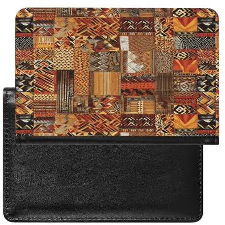 Custodia per passaporto in tessuto africano patchwork PU portafoglio passaporto da viaggio impermeabile copertura per passaporti per donne e uomini custodia per passaporti