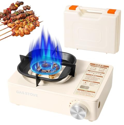 Fornello da campeggio, utensile da cucina con valigetta per il trasporto, per viaggi in camper, viaggi, picnic, barbecue, tailgating, barbecue, escursioni con zaino