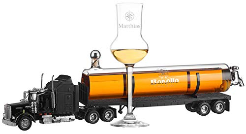 polar-effekt Bonollo Carafe à décanter pour Camion avec 1 Verre à Grappa personnalisé – Motif au Choix – 0,5 l