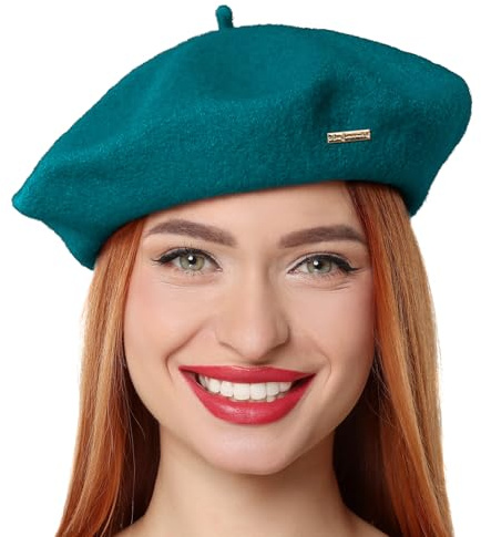 Gajaous Classic Wool Berets for Women, Stylish French Beret Hats for Women Girls Lady, Solid Color Painters Hat with Specially Designed Small Golden Label…