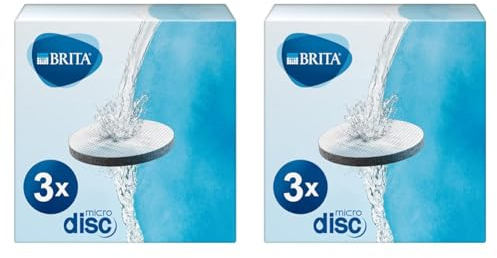 BRITA 3 filtros para el agua, Cartuchos filtrantes compatibles con botellas con filtro de agua que reducen la cal y el cloro, Weiß, 3 Unidad (Paquete de 2)