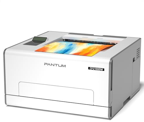 PANTUM CP2100DW Wireless Colour Laser Printer, 20ppm A4 Color Printer with Auto Duplex, USB/Ethernet/WiFi, Compact Lightweight Design for Home & Office