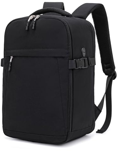 Xkdoai Sac a Dos Voyage Cabine Avion 40x30x20 pour Ryanair Sac de Voyage pour 40x30x20 Avion avec Pochette Antivol Porte-Bouteille Orifice de Chargement USB Imperméable