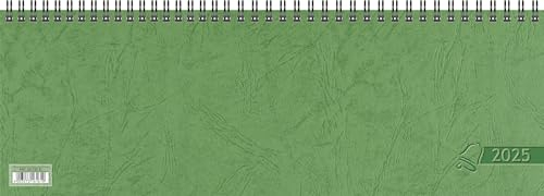 Glocken Querterminbuch (2025), 2 Seiten = 1 Woche, 316 × 106 mm, 112 Seiten, Karton-Umschlag, grün